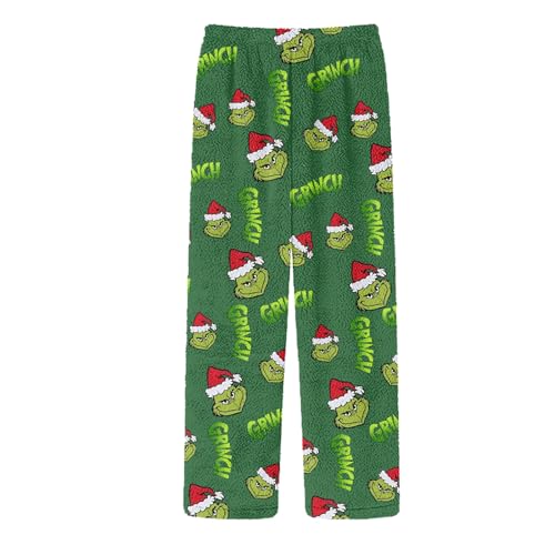 HGWOPGASD Grinch Merchandise Pyjama Damen Weihnachten Pulli Grinch Damen Weihnachtsmann Kostüm Grinch Kleidung Damen Grinch Merch Damen Pyjama Weihnachts Schlafanzug Grinch Kleidung Damen Pyjama von HGWOPGASD
