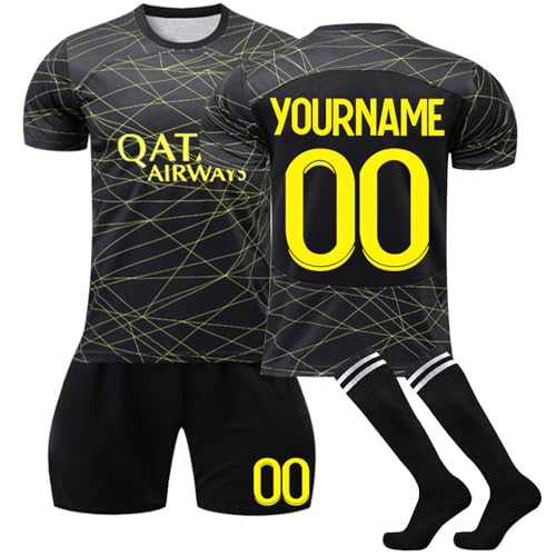 HGWOPGASD Hause/Auswärts Fußball Trikots Trikot Personalisiert Erwachsener Kinder Trikot mit Eigenem Namen & Nummer Shorts Socken Set Fussball Jersey Trainingsanzug A27 von HGWOPGASD