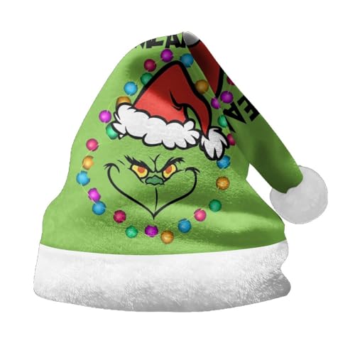 HGWOPGASD Mini Strickmützen Christmas Tree Hat Lange Weihnachtsmütze Mini Partyhüte Weihnachtsbaum Grinch Hut Mütze Weihnachten Weihnachtsmann Mütze Erwachsene Weihnachtsmütze Deko Weihnachtsmütze von HGWOPGASD