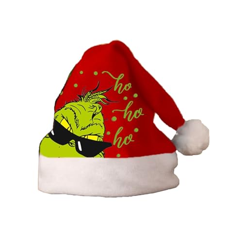 HGWOPGASD Nikolausmütze Klein Weihnachten Weihnachtsbaum Grinch Hut Weihnachtsmann-Mütze Christmas Hats Mini Partyhüte Strickmützen Lustige von HGWOPGASD