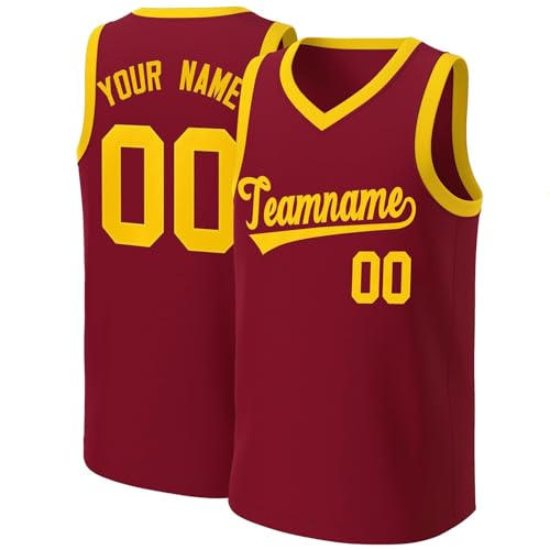 HGWOPGASD Personalisierte Basketball-Trikot benutzerdefinierte Basketball-Trikots für Erwachsene Kinder benutzerdefinierte Basketball Kit Basketball-Trikot mit Namen Team Nummer A34 von HGWOPGASD
