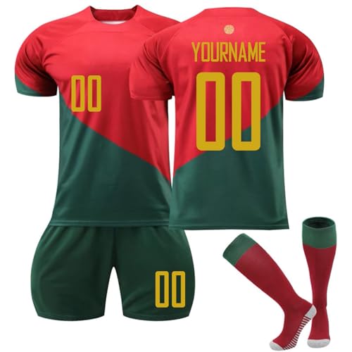 HGWOPGASD Personalisierte Fußball-Trikots, Customizable Nr. 7/10 Trikot Mit Eigenem Namen Individuelles Fußballtrikot Fußball Trikot Mit Namen Benutzerdefiniertes Fußballtrikot Für Kinder A01 von HGWOPGASD