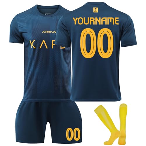 HGWOPGASD Personalisierte Fußball-Trikots, Customizable Nr. 7/10 Trikot Mit Eigenem Namen Individuelles Fußballtrikot Fußball Trikot Mit Namen Benutzerdefiniertes Fußballtrikot Für Kinder A53 von HGWOPGASD