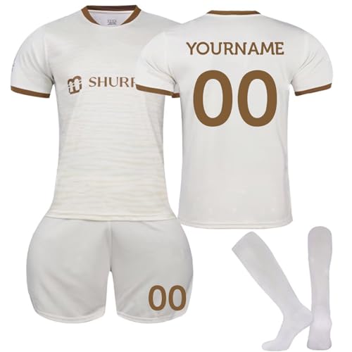 HGWOPGASD Personalisierte Fußball-Trikots, Customizable Nr. 7/10 Trikot Mit Eigenem Namen Individuelles Fußballtrikot Fußball Trikot Mit Namen Benutzerdefiniertes Fußballtrikot Für Kinder A80 von HGWOPGASD