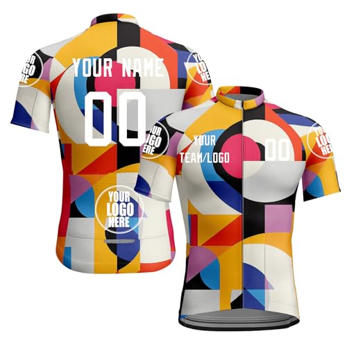 HGWOPGASD Personalisierte Team Name Ihr Name Logo Radfahren Jersey Herren Radfahren Jersey, Radfahren Jersey, Radfahren Jersey Sommer Radfahren Kurze Ärmel A04 von HGWOPGASD
