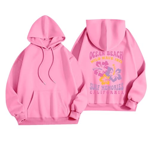 Kapuzenpullover Mit Rundhalsausschnitt Dicke Kapuzenpullis Kapuzenpullover Mit Sprüchen Dicke Kapuzenpullis Hoodie-Shirt Schlichtes Sweatshirt Sweatshirt Mit Rundhalsausschnitt Rosa Sweatshirt von HGWOPGASD