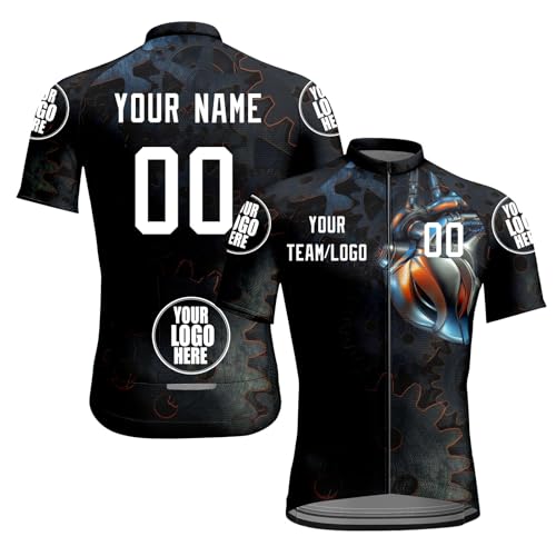 Männer Frauen Radfahren Jersey Personalisierte Team Name Ihr Name Logo Fahrrad Kleidung Maillot Personalisierte Shirt A05 von HGWOPGASD
