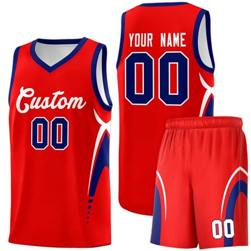 Personalisierte Basketball Trikot benutzerdefinierte Basketball Trikots benutzerdefinierte Basketball Kit Basketball 2 Sets Trainingsanzug mit Namen Team Nummer für Erwachsene Jugend Vorschule A14 von HGWOPGASD