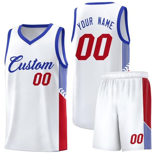 Personalisierte Basketball Trikot benutzerdefinierte Basketball Trikots benutzerdefinierte Basketball Kit Basketball 2 Sets Trainingsanzug mit Namen Team Nummer für Erwachsene Jugend Vorschule A40 von HGWOPGASD
