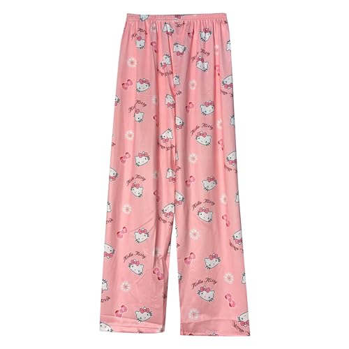 Pyjama Damen Winter Katzen Schlafanzug Flauschig Pyjama Pants Fluffy Pyjamahose Für Frauen Kurze Pyjamahose Für Frauen Pyjamahose Damen Katze Familien Pyjama Pyjama Damen Winter Schlafanzug von HGWOPGASD