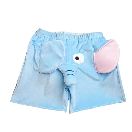 Schlafanzug Hose Cartoon Plushie Kawaii Elefanten-Boxer Neuheits-Shorts Elefanten Lustige Pyjama Damen Pijamas Boxer Hose Herren Flying Elephant Shorts Elefanten-Pyjama Matching Pyjamas A06 von HGWOPGASD