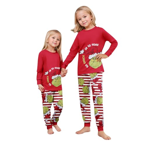 Weihnachtspullover Familie Set Mit Baby Pyjama Weihnachten Damen Weihnachten Familienschlafanzug Grinch Schlafanzug Herren Pyjama Grinch Pyjama Weihnachten Kinder Grinch Jumpsuit Weihnachtspullover von HGWOPGASD