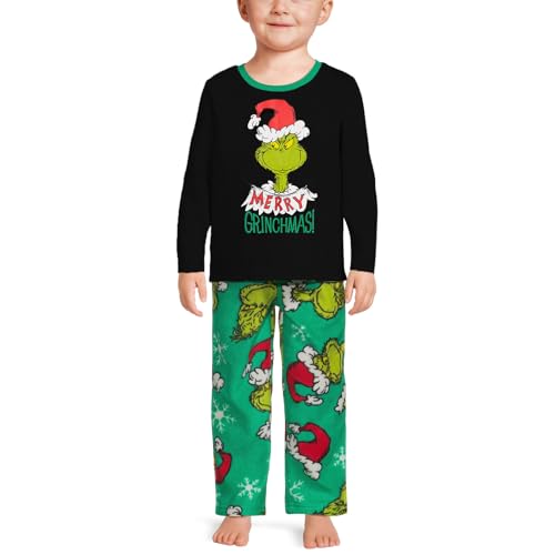 Weihnachtspyjama Familie Set Baumwolle Grinch Pullover Schlafanzug Partnerlook Weihnachts Pyjama Grinch Grinch Onesie Pajama Grinch Weihnachten Kinder Grinch Anzug Weihnachtspyjama Damen von HGWOPGASD
