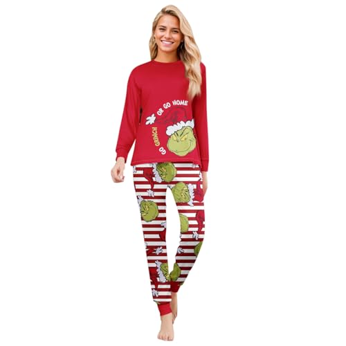 Weihnachtspyjama Für Herren Weihnachten Partner Pyjama 2Er Set Für Paare Weihnachten Grinch Kostüm Partner Schlafanzug Weihnachten Grinch Pyjama Kinder Der Grinch Kinder Grinch Fleece Onesie von HGWOPGASD