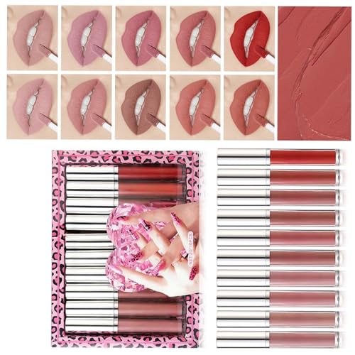 10pcs Matte Flüssiglippenstift Make Up Set Langlebiger Verschleiß Keine Stick Tasse Nicht Verblassen Wasserdichte Lipgloss Lippen Make Up Geschenk Kits Lip Make Up von HGZHNAT