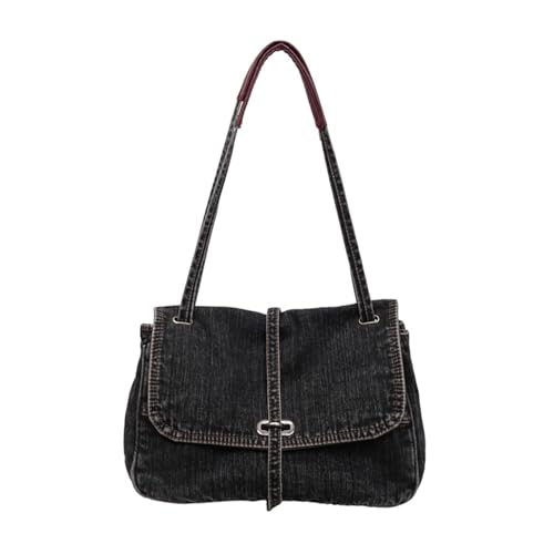 HGZHNAT Mode 2025 Jeans Schulterbeutel Multi Purpose Averarm Bag Komfortable Doppelgurt Design Jeans Tasche Für Arbeitsreisen von HGZHNAT