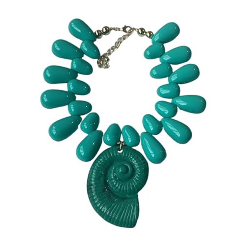 HGZHNAT Sea Conch Anhänger Halskette Leichtes Krawabwäsche Schmuckstück Für Strandurlaub Und Lässige Outfits Jugendmodeschmuck von HGZHNAT