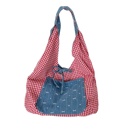 HGZHNAT Stilvoller Farbkontrast Geräumiger Tasche Unterarm Handtasche Mit Verstellbarem Riemen Polyester Freizeitbüro Täglich Gebrauchsbögen Dekorierte Arbeitstasche von HGZHNAT