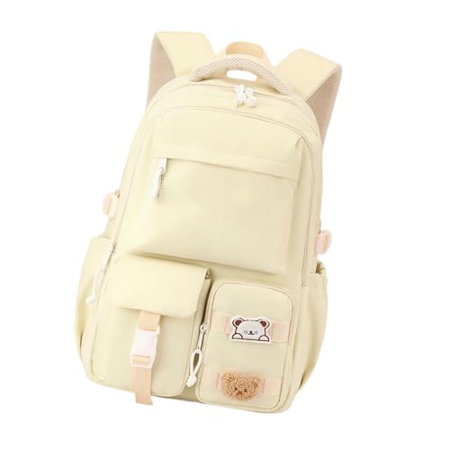 HGZHNAT Stilvoller Japanischer Schulrucksack Für Frauen Nylon Multipocket Ergonomic Schulter Trendy Frauen Nylon Backbeutel von HGZHNAT