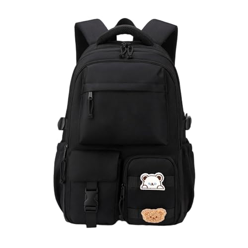 HGZHNAT Stilvoller Japanischer Schulrucksack Für Frauen Nylon Multipocket Ergonomic Schulter Trendy Frauen Nylon Backbeutel von HGZHNAT