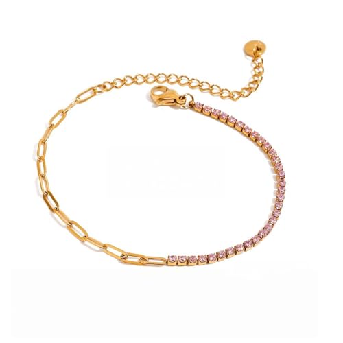 Leichtes Edelstahl Herz Charm Armband Mit 5 Cm Verlängerungskette Und 4 Mode Vorwärtsfarben Variationen Herzförmiges Zirkonia Edelstahlarmband Leichtes Edelstahl Herz Charm Armband Mit 5 Cm Verlängerungskette Und 4 Mode Vorwärtsfarben Variationen Herzförmiges Zirkonia Edelstahlarmband von HGZHNAT