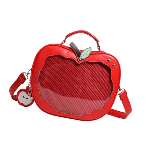 Preppy Styles Crossbody Tasche Für Stecknadel Display Fruchtform Itabag PU Leder Umhängetasche Süßer Rucksackmessener Bag Äpfel Form Itabag Sweet Rucksack Crossbody Tasche Preppy Styles Umhängetasche von HGZHNAT