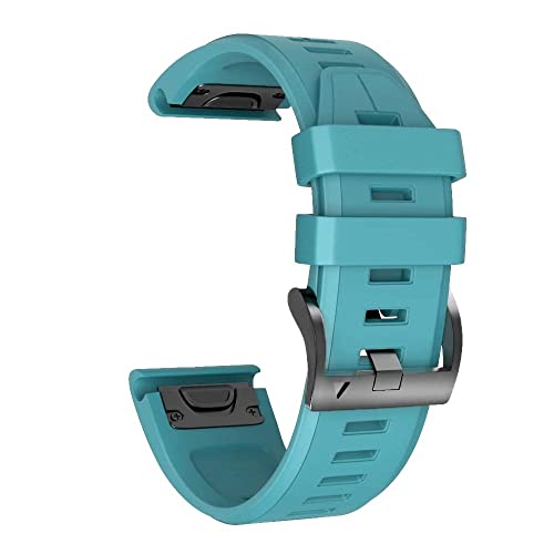 HHBYLEEE- Sport-Silikon-Uhrenarmband für Garmin Fenix 7X 7 Epix/Instinct 2/Coros Vertix Vertix2, einfache Passform, Schnellverschluss-Armband, 26 mm, 22 mm(L,26mm For Fenix 5X 5XPlus) von HHBYLEEE