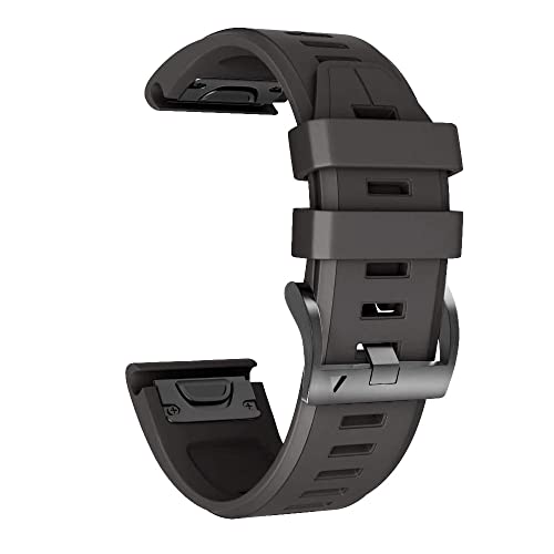 HHBYLEEE- Sport-Silikon-Uhrenarmband für Garmin Fenix 7X 7 Epix/Instinct 2/Coros Vertix Vertix2, einfache Passform, Schnellverschluss-Armband, 26 mm, 22 mm(O,22mm Epix) von HHBYLEEE