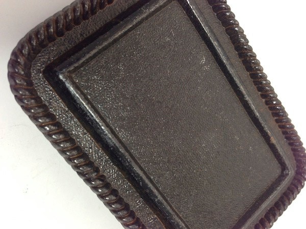 Gürtelschnalle Mit Bezel Base, Rechteckig in Braun Oder Silber Finish, Jeweils von HHHdesigns