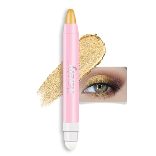 Hhltoh Kaely Desert Gold Highlighter-Sticks für die Augen, Creme-Lidschattenstift mit doppeltem Glanz, mit Applikator, Make-up-Palette A-06# Wüstengold, 1 Stück Hhltoh Kaely Desert Gold Highlighter-Sticks für die Augen, Creme-Lidschattenstift mit doppeltem Glanz, mit Applikator, Make-up-Palette A-06# Wüstengold, 1 Stück von HHLTOH