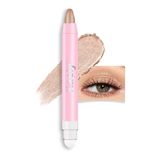 Kaely Sand Highlighter Eye Shadow Pen Cream Glitter Eyeshadow Pen Wasserdicht Pigmentierte Doppelspitze Applikator Lidschatten Palette Highlighter Makeup von HHLTOH