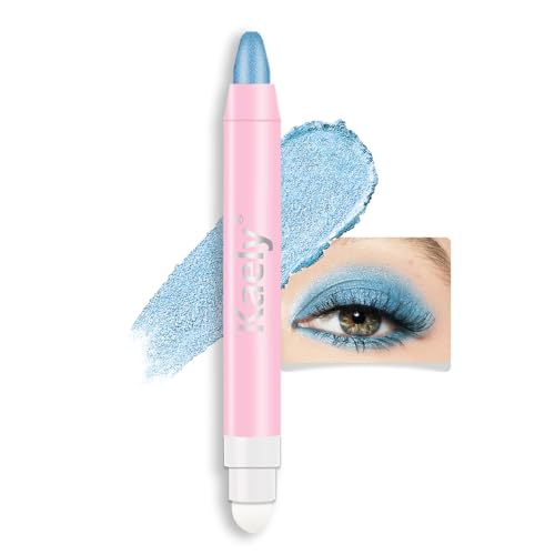 Kaely Sky Blue Shimmer Cream Eyeshadow Pencil Waterproof Pigment Dual Tip Eyeshadow Palette Highlighter Eyeshadow Palette Highlighter Makeup von HHLTOH