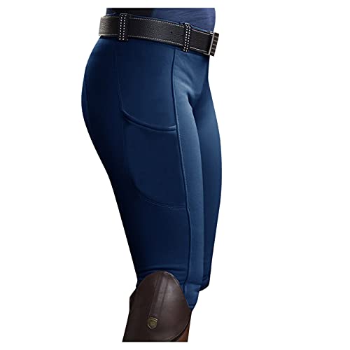 Reitleggings MäDchen Vollbesatz-Reithose Damen Vollbesatzhose - Reitleggings -Sportreithose Lang-Reitsporthose Vollbesatz-Reithose Outdoor-Hosen Jogginghose-Reithosen FüR Reitsport Sport Laufen Yoga von HHMY