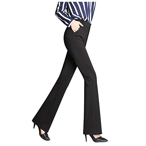 Stoffhose Damen Schwarz Business: Yogahose Damen Baumwolle Bootcut-Hosen Lang Sommerhose Leicht Schlaghosen FüR Frauen Elegant Jogginghose- Freizeithose- Anzughosen- Yoga Hose Mit Breites Bein Stoffhose Damen Schwarz Business: Yogahose Damen Baumwolle Bootcut-Hosen Lang Sommerhose Leicht Schlaghosen FüR Frauen Elegant Jogginghose- Freizeithose- Anzughosen- Yoga Hose Mit Breites Bein von HHMY