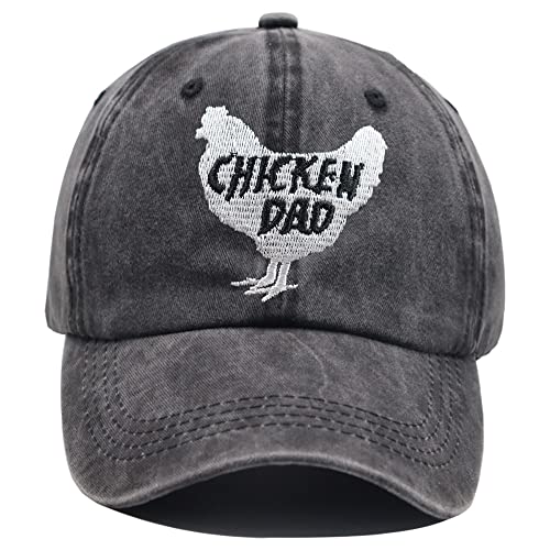 Chicken Dad Hat Farm Cock Baseball Cap Farmer Rooster Lover Denim Adjustable Dad Hüte, Schwarz bestickt, Einheitsgröße Chicken Dad Hat Farm Cock Baseball Cap Farmer Rooster Lover Denim Adjustable Dad Hüte, Schwarz bestickt, Einheitsgröße von HHNLB