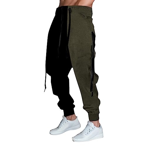 Cargohose Herren Hosen Stretch schlupfjeans Herren Jogginghosen für Herren Hosen Stretch y2k Hose Herren Leinen-Caprihose für Herren, leichte, lockere 3/4-Shorts, Kordelzug, elastische Taille, von HHOP