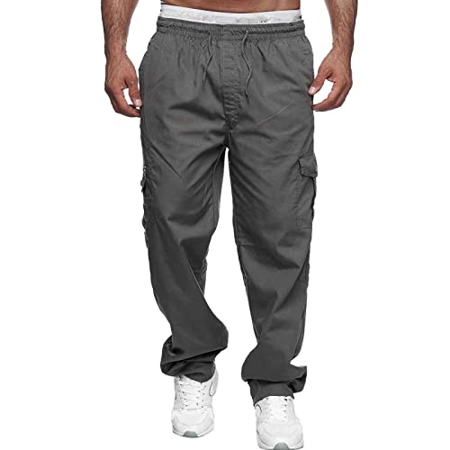 Cargohose Herren weiß Jeans Hosen für Herren Mascot Arbeitshose Herren Jogginghose Herren grau Chino Herren Hose Hosen Herren Sommer Elastische Herren-Hose mit weitem Bein im von HHOP