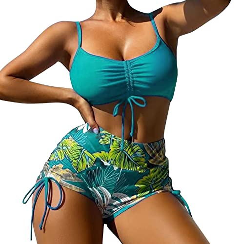 HHOP Tankini Grosse grössen high Waist Bikini Grosse grössen bügel Badeanzug, Cup d Bikini one Shoulder Badeanzug mit Shaping Effekt und Push up Modest Swimwear Women Strandkleid schwarz Bikini von HHOP