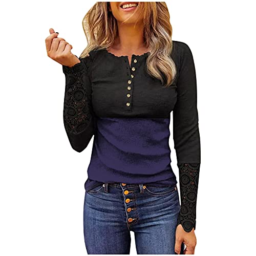 HHOP blusen Damen Langarm Pulli Damen offshouldershirt schöne Pullover Damen Damen Pullover Winter Langarmshirt Damen gestreift Damen jeanshemd braune Tunika Damen v Ausschnitt Langarm von HHOP