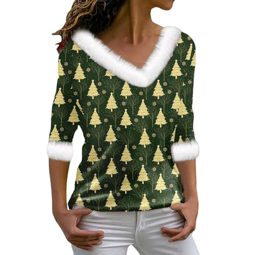 HHOP Weihnachten Dirndl Jacke Lustig Rudolph Rentier Druck Weihnachten Kleidung BH Damen ohne bügel Kleid Herbst Damen Seamless top Damen warme Strickjacke Damen Klamotten Teenager mädchen von HHOP