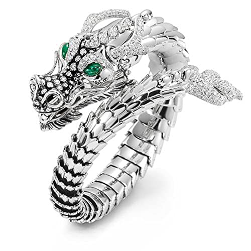 Ringe Schmuck Silberfarbener Übertreibungs-Drachen-Punk-Art-Herrenschmuck,H122,Redimensionierbar von HHRHLKNH