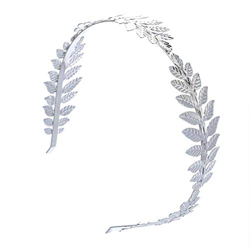 Schweißband Weihnachtsstirnbandblatt Stirnband Braut Krone Kopfdekoration-Fg011 Silber. von HHRHLKNH
