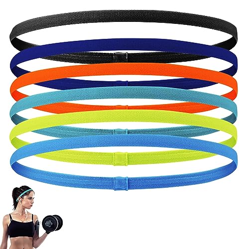 6 Stück Stirnband Kinder Haarband Mädchen Haarband Sport Haarband Jungs Für Kinder, Damen, Frauen, Mädchen Stirnband Sport Haarband Kinder Haarband Sport Haarband Dünn 6 Farben von HHZZXCDH