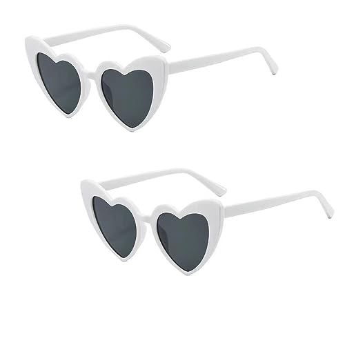 HHZZXCDH Herz Sonnenbrille Retro HerzföRmige Sonnenbrille Retro Damen Sonnenbrille HerzföRmige HerzföRmige Brille Reise Foto Fotografie,Hippie Herzbrille Aesthetic Heart Glasses von HHZZXCDH