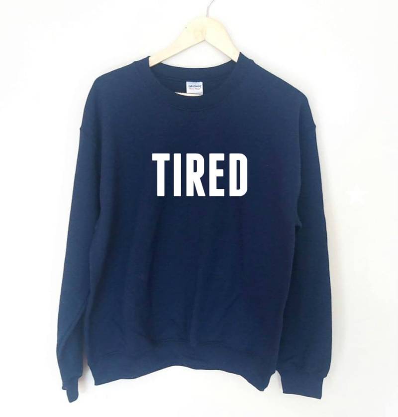 Müde Jumper Für Mama Tante Mutter Oma Trendy Sweatshirt Geschenk Brithday Weihnachten Abgenutzt von HHdesignUK