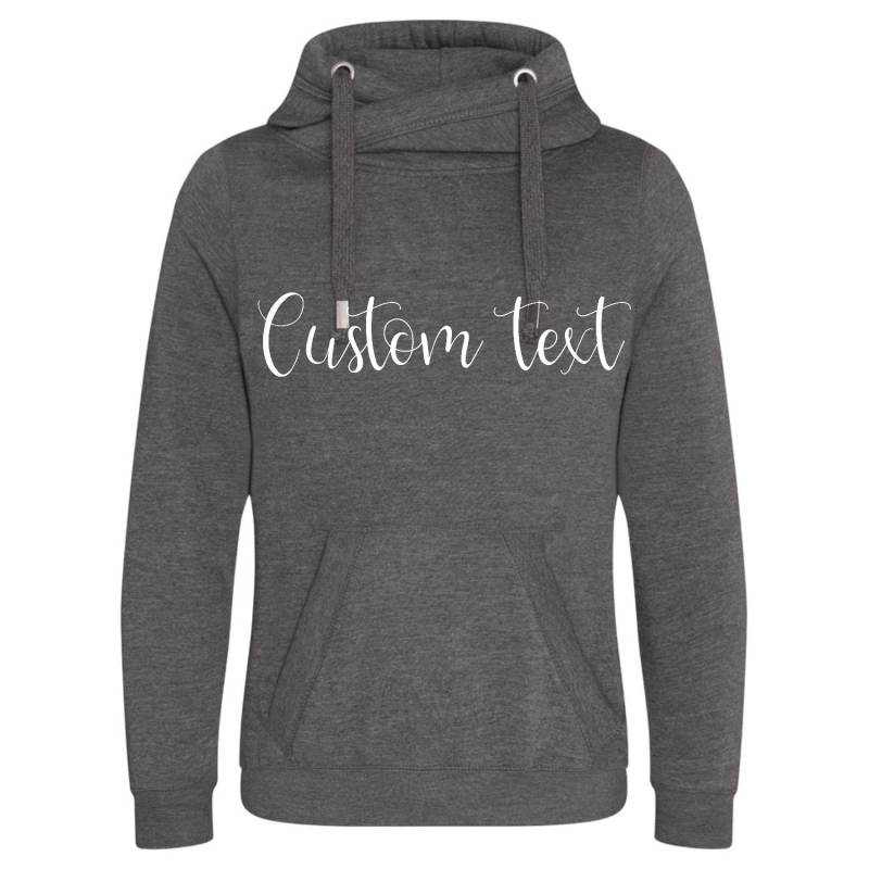 Personalisierter Text Crossover Hoody, Unisex Hoodie, Chunky Eigener Hoodie von HHdesignUK