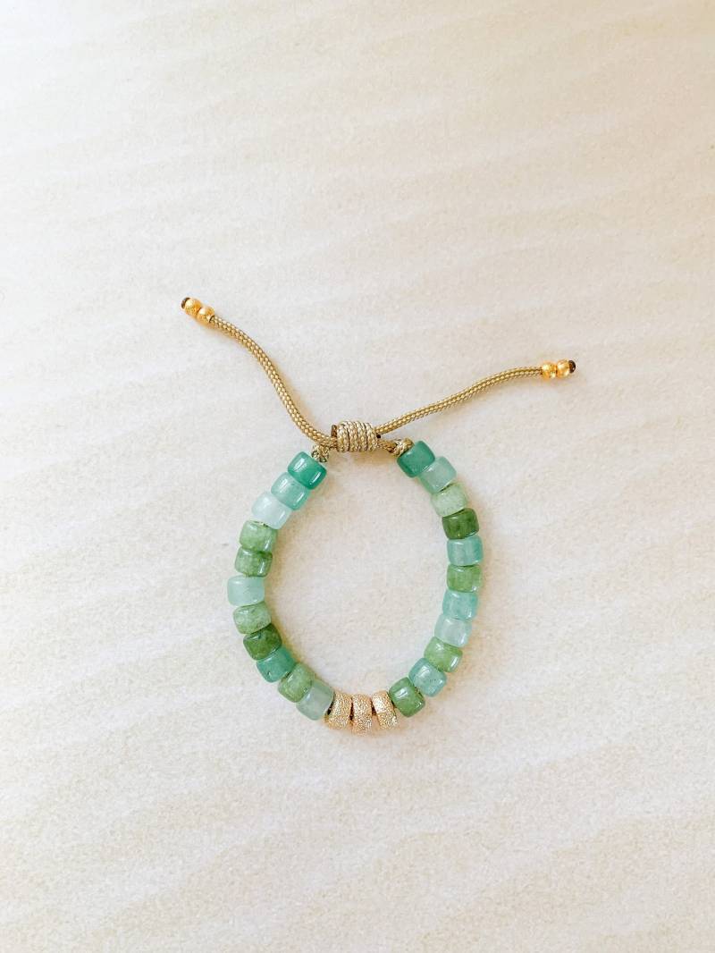 Nr.10 | Edelstein Krähe Perlenarmband Pony Perlen Individuelle Designs Designer Inspiriert Forte Bead Aventurin von HHperlastudio