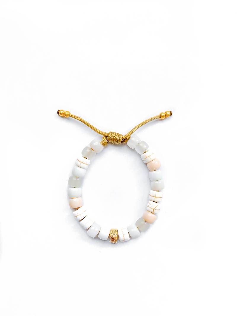 Nr.39 | Weißes Edelstein Crow Bead Armband Pony Perlen Anpassbares Design Geschenke Für Sie Personalisiertes Geschenk Designer Inspiriert von HHperlastudio