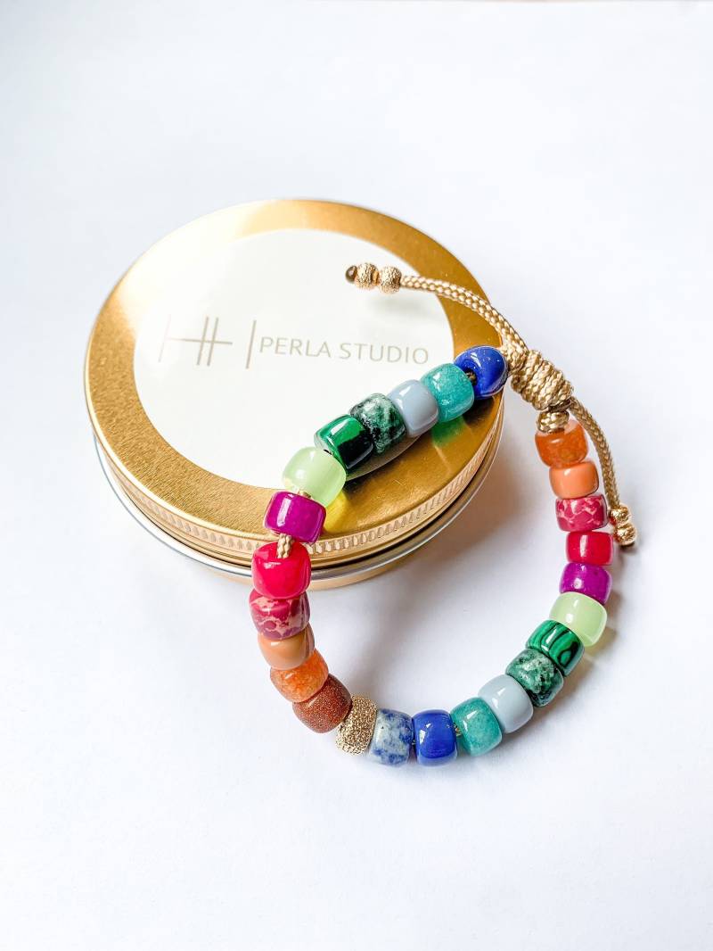 Nr.57 | Edelstein Perlen Armband Stein Pony Individuelle Designs Designer Inspiriert Forte Bead Arm-Süßigkeit Trendiges von HHperlastudio