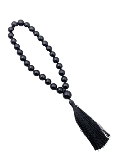 HI International Mala aus schwarzem Obsidian, AAA, 27 + 1 Perlen, Mala, 8 mm, Mini-Mala, Schmuck, Herren, Quarter Mala, Yoga-Geschenk, 8mm, Edelstein, schwarzer Obsidian HI International Mala aus schwarzem Obsidian, AAA, 27 + 1 Perlen, Mala, 8 mm, Mini-Mala, Schmuck, Herren, Quarter Mala, Yoga-Geschenk, 8mm, Edelstein, schwarzer Obsidian von HI International